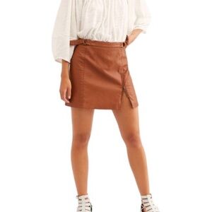 Free people leather skirt